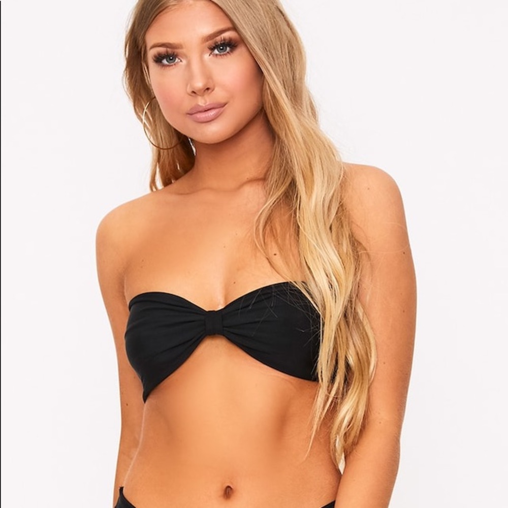 Black Bow Top Bikini